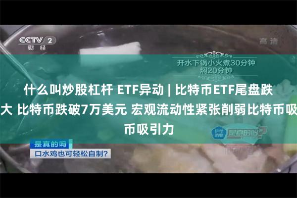 什么叫炒股杠杆 ETF异动 | 比特币ETF尾盘跌幅扩大 比特币跌破7万美元 宏观流动性紧张削弱比特币吸引力